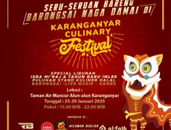 Nuansa Imlek Dan Barongsai Akan Hadir Di Taman Air Mancur Karanganyar