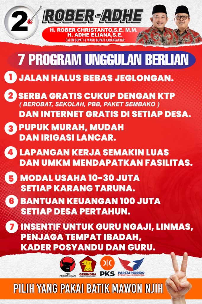 Program 100 hari kerja bupati wakil bupati karanganyar