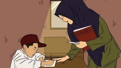 Ilustrasi guru honorer