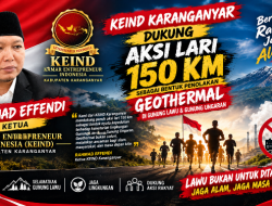 KEIND Karanganyar Dukung Aksi Lari Tolak Geothermal, Ancaman Air hingga Risiko Gempa Jadikan Pertimbangan